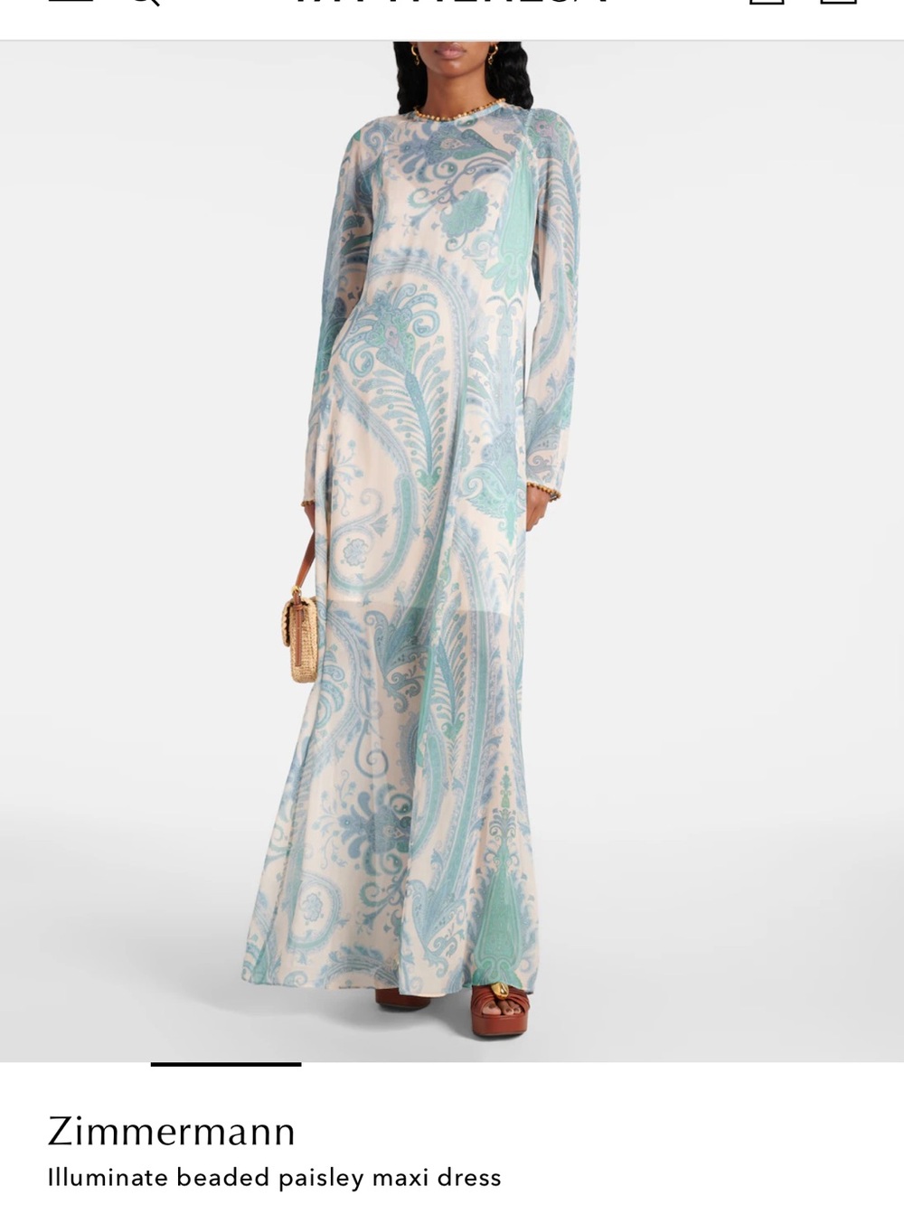 Zimmermann Illuminated Paisley Beaded Maxi Dress